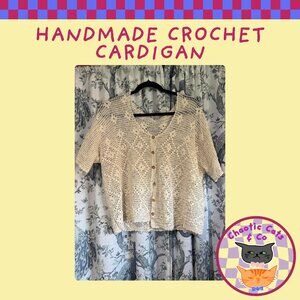 Vintage Handmade Crochet Cardigan